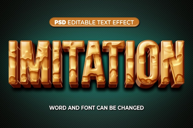 Imitationstexteffekt 3D PSD