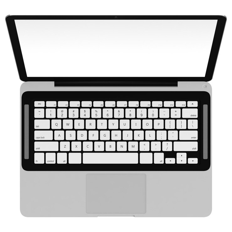 PSD immagine 3d del computer portatile moderno con schermo vuoto isolato su sfondo trasparente