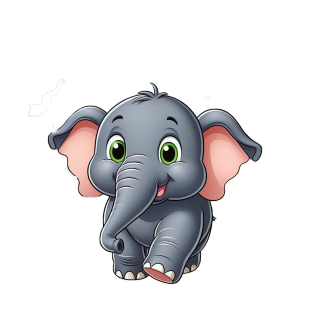 immagine di icona di cartone animato di bambino elefante