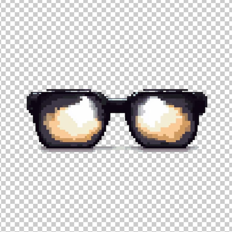 PSD immagine di occhiali a pixel vettore illustrazione di pixel su sfondo trasparente
