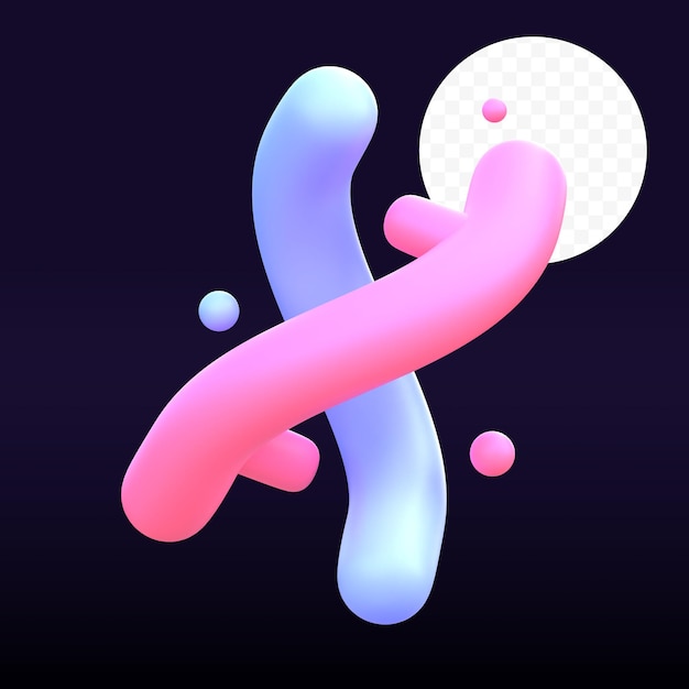 Immagine di rendering 3D del DNA