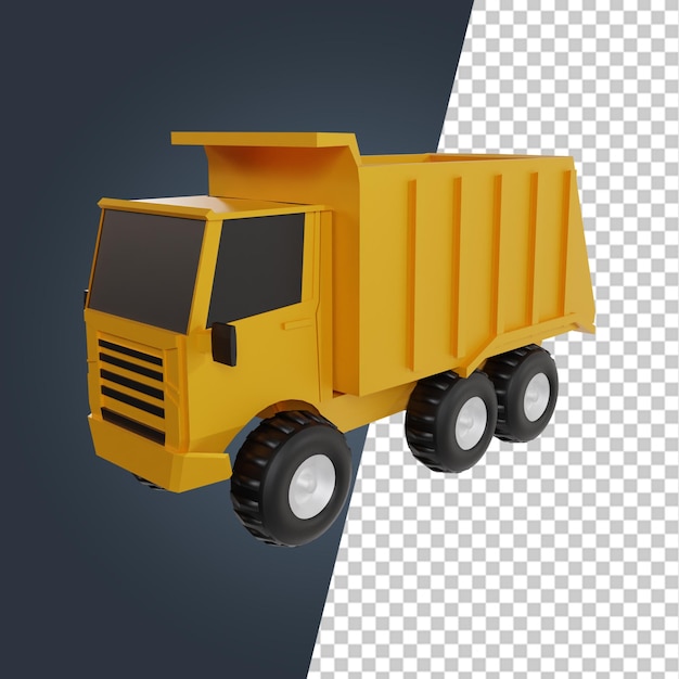 Immagine di rendering 3d del veicolo da costruzione