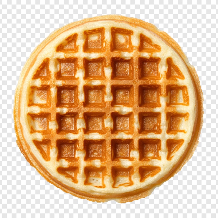 PSD immagine di waffle rotonda singola per la fotografia alimentare