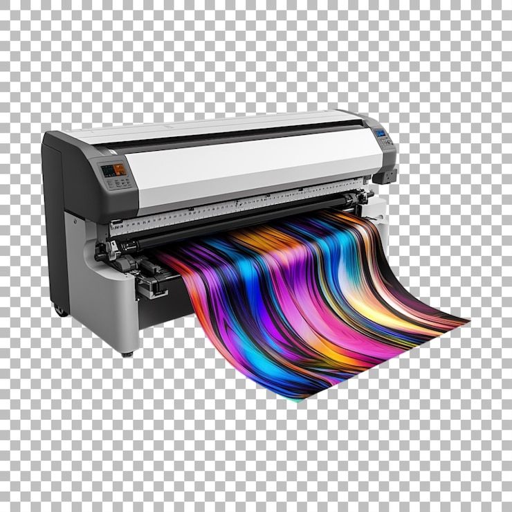 PSD immagine trasparente o png di macchina plotter per la stampa di carta colorata