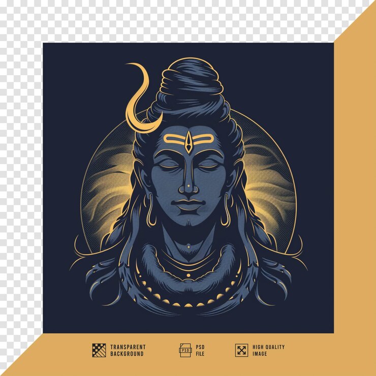 PSD immagine vettoriale di lord shiva senza sfondo in qualità hd