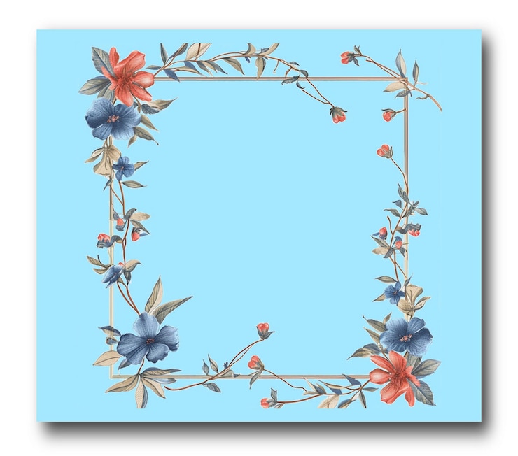 PSD immagini di cornici di fiori trasparenti in qualità hd