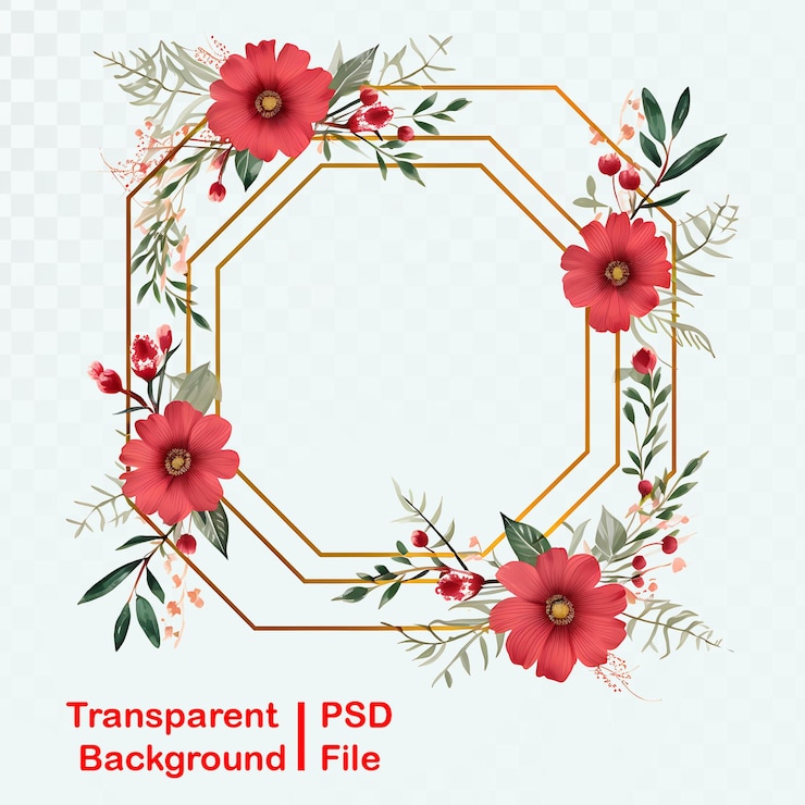 PSD immagini di ornamenti floreali trasparenti di qualità hd