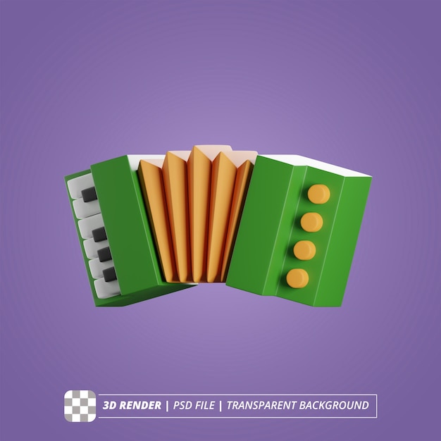Immagini isolate di Rendering 3D ACCORDION