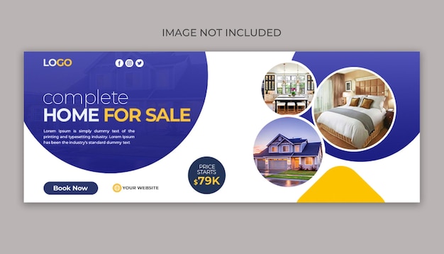 Immobilien Haus Immobilien Facebook Cover Banner Vorlage