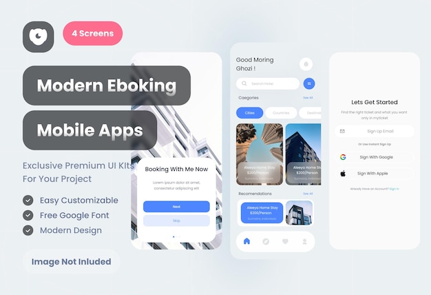 Immobilien-Mobile-Apps UI-Kit-Vorlage