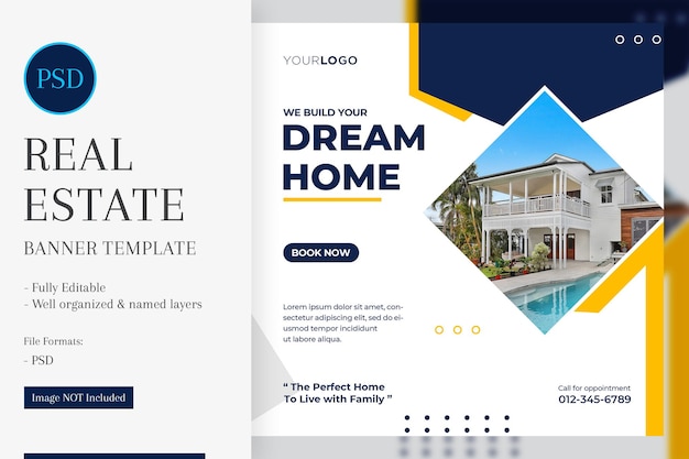 Immobilien-Social-Media-Post-Design-Vorlage Erhöhen Sie Ihre Online-Präsenz und Ihr Immobilienmarketing
