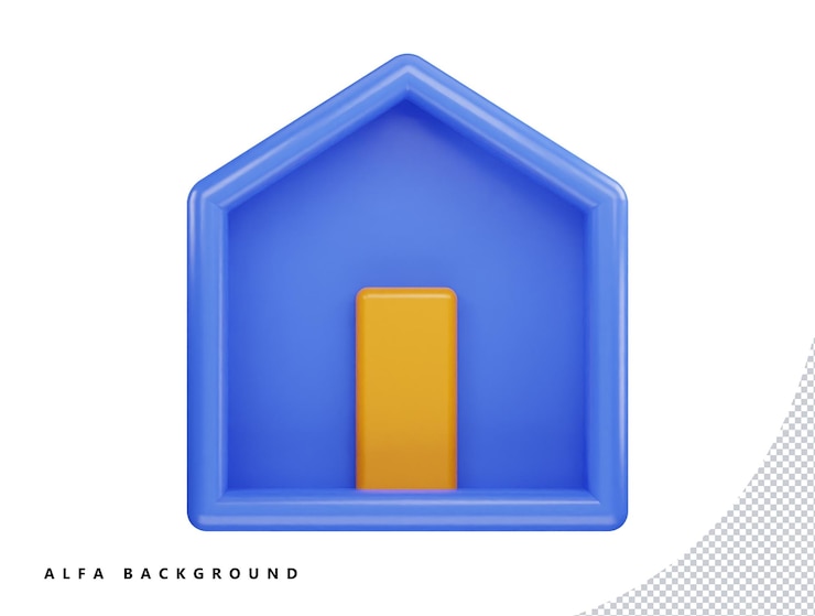 PSD immobilien- und geldsparen zum ausleihen von hauseigentumskonzepten mit 3d-vektorsymbolillustration