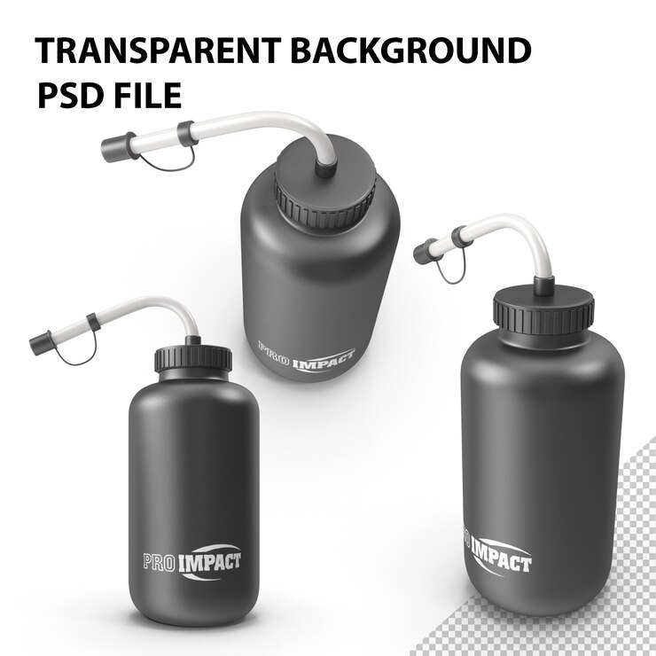 PSD impact de la bouteille d'eau de boxe png