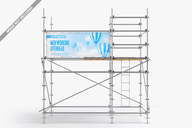 Impalcature con banner mockup