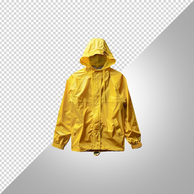 PSD un impermeable amarillo con un fondo negro con una imagen de un hombre en un impermeables amarillo