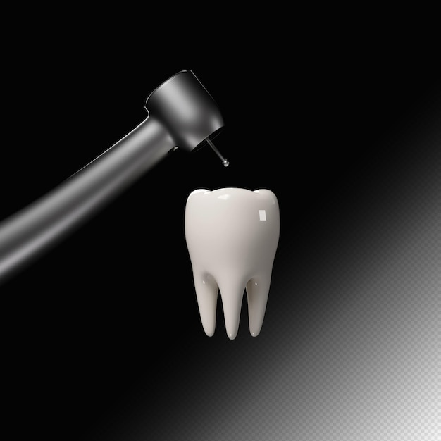 Implantato dentale bianco Implantato tagliato dente sano o chirurgia dentale