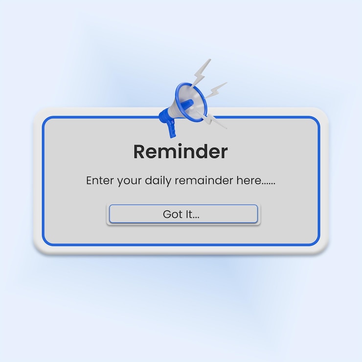 PSD important notice vector illustration banner reminder sign