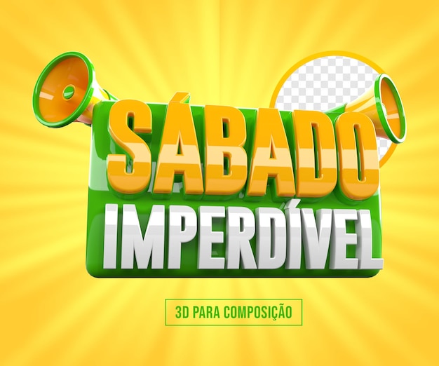 Imprescindible sello 3d del sábado para la composición