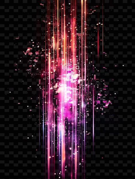 Una impresión de arte digital de un neón púrpura y rosa