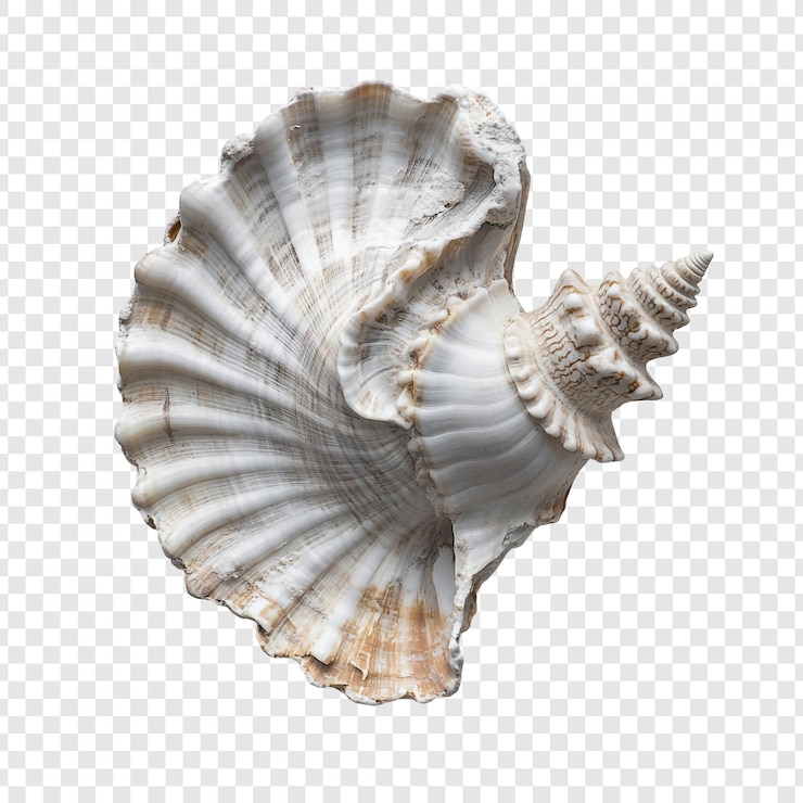 PSD impresionante concha marina de primer plano una vista detallada de un tesoro oceánico único