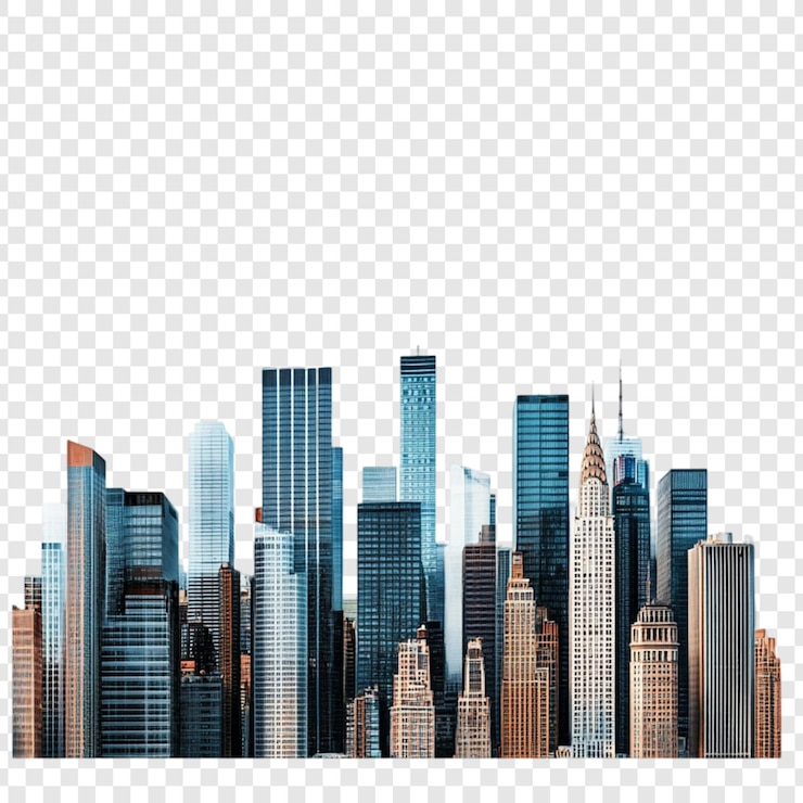 PSD impresionante horizonte de la ciudad de nueva york arquitectura moderna paisaje urbano