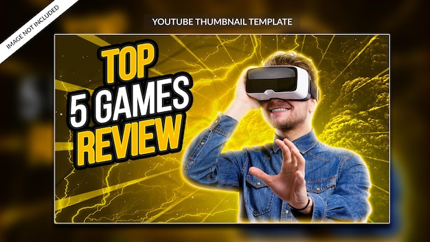 Impresionante revisión de videojuegos miniatura del canal de YouTube y banner web