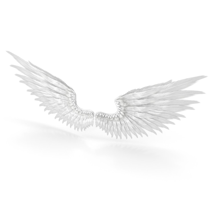 PSD impresionantes alas de ángeles en 3d con elegantes detalles de plumas diseños de alas celestiales para la fantasía espiritual