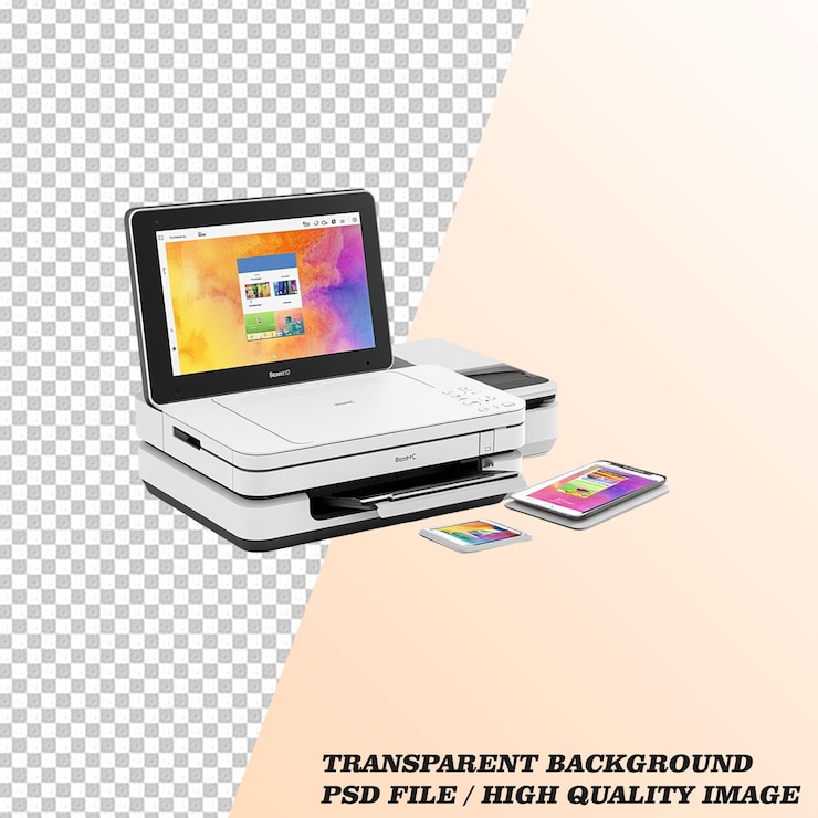 PSD impresora 3d aislada en un archivo psd de fondo transparente
