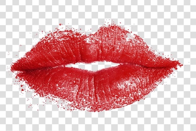 Impressione di rossetto per cosmetici PNG Red kiss mark