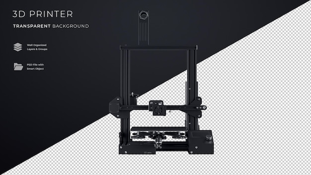 PSD impressora 3d png fundo transparente