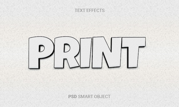 PSD imprimer un effet de texte 3d modifiable psd