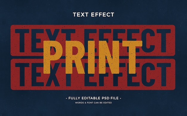 Imprimir efecto de texto