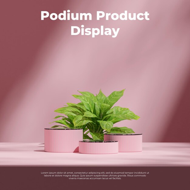 in square minimal scene 3d image render blank mockup marble texture curved cylinder podium