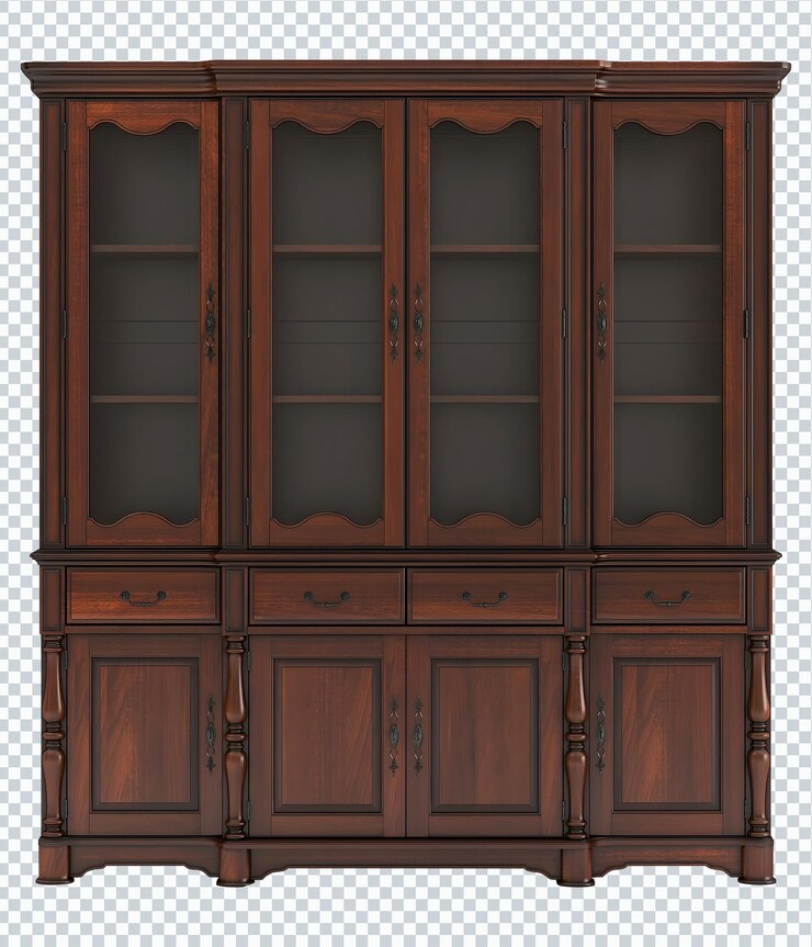 PSD incisione marrone 4 colonne vintage rack mockup isolato. trasparente.