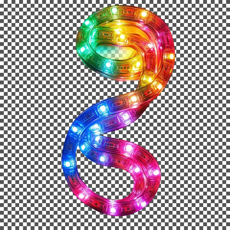 PSD incredibile lettera colorata isolata su uno sfondo trasparente