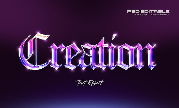 Incredibile modello di effetto stile testo 3d Creation con sparkle