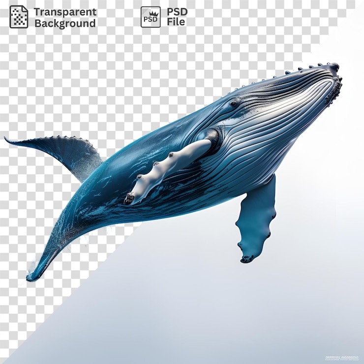PSD increíble una ballena jorobada en el océano