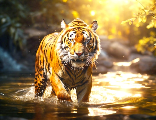 El increíble tigre en la naturaleza