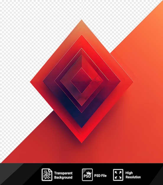 PSD incroyable dessin illustré de paragon avec des couleurs de gradient et un triangle rouge png