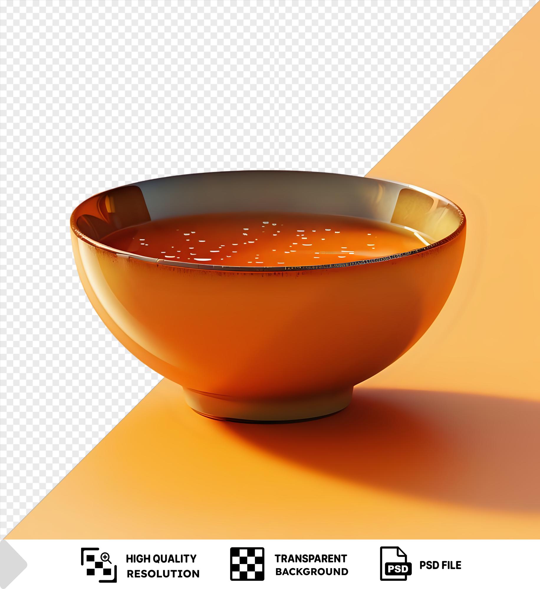 PSD une incroyable soupe de miso dans un petit bol jette une ombre sombre png