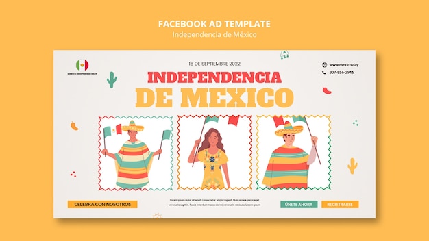 Independencia de messico design del modello di annuncio facebook