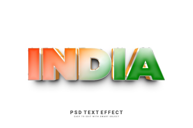 India Efectos de texto en 3D