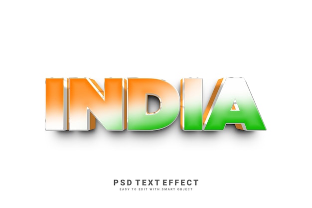 India Efectos de texto en 3D