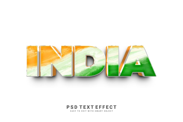 India Efectos de texto en 3D