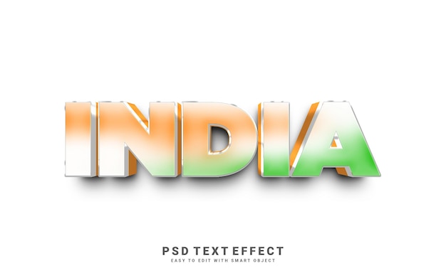 India Efectos de texto en 3D