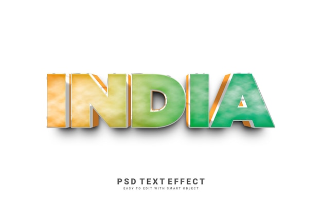 India Efectos de texto en 3D