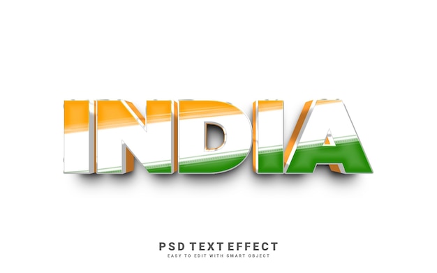 India Efectos de texto en 3D