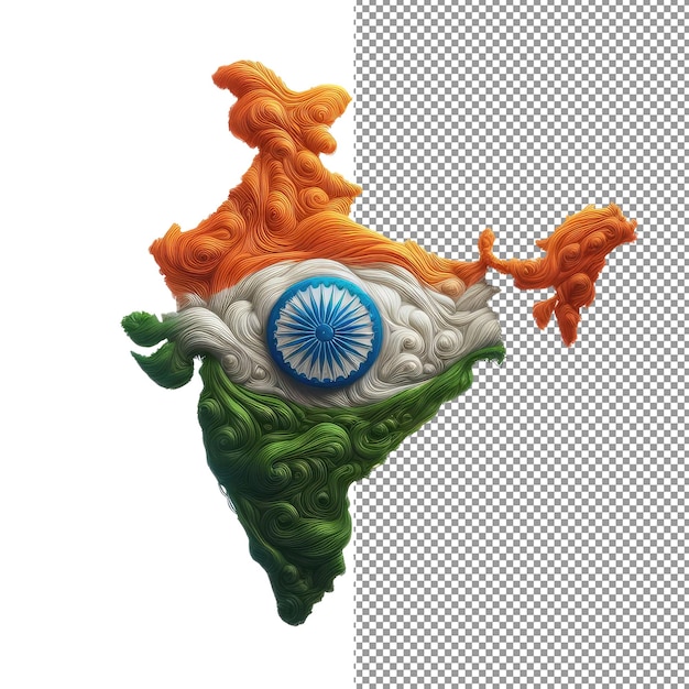 PSD indian elegance pngisolação pronta de um mapa detalhado