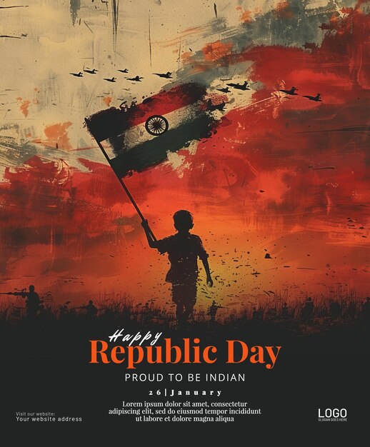 PSD indian happy republic day a celebration of democracy and unity