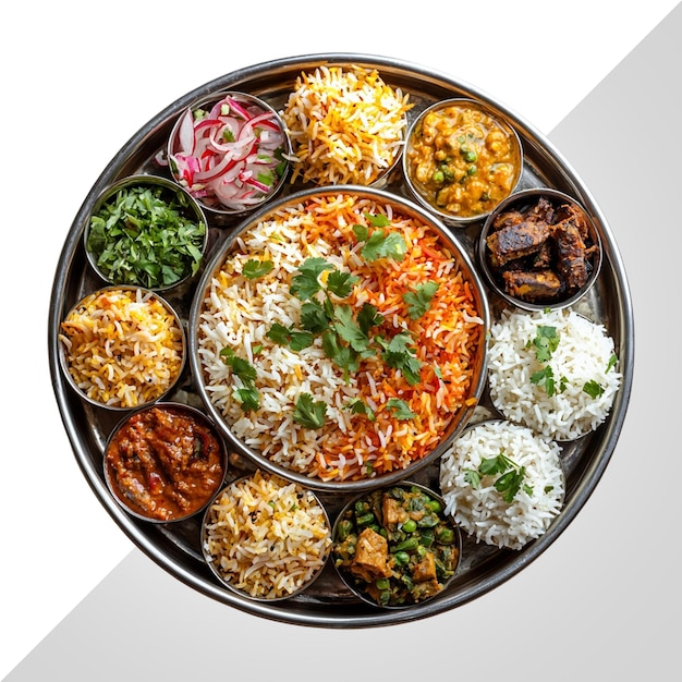 Indische Speisen Thali